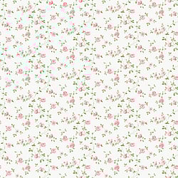 Galerie Wallcoverings Product Code G67889 - Miniatures 2 Wallpaper Collection - Pink Green White Colours - Small Rose Trail Design