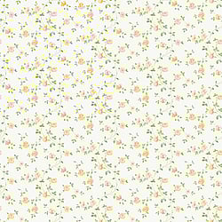 Galerie Wallcoverings Product Code G67891 - Miniatures 2 Wallpaper Collection - Yellow Green White Colours - Small Rose Trail Design