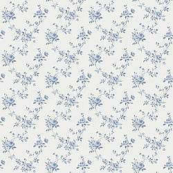 Galerie Wallcoverings Product Code G67892 - Miniatures 2 Wallpaper Collection - Blue White Colours - Medium Rose Trail Design