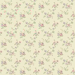 Galerie Wallcoverings Product Code G67895 - Miniatures 2 Wallpaper Collection - Pink Cream Green Purple Colours - Medium Rose Trail Design