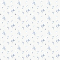 Galerie Wallcoverings Product Code G67915 - Miniatures 2 Wallpaper Collection - Blue White Colours - Small Floral Sprig Design