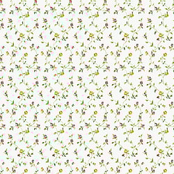 Galerie Wallcoverings Product Code G67936 - Miniatures 2 Wallpaper Collection - Red Yellow Green White Colours - Small Rose Trail Design