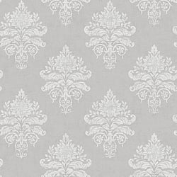 Galerie Wallcoverings Product Code G68670 - Palazzo 2 Wallpaper Collection - Silver Grey,White Colours - Medallion Damask Design