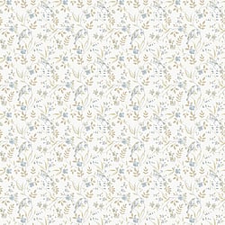 Galerie Wallcoverings Product Code G68713 - Miniatures 3 Wallpaper Collection - Blue,Beige,Taupe Colours - Garden Bird Design