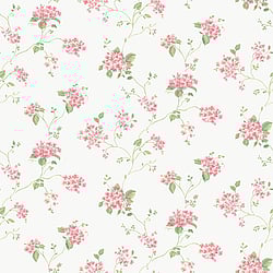 Galerie Wallcoverings Product Code G68718 - Miniatures 3 Wallpaper Collection - Pink,Green Colours - Hydrangea Trail Design