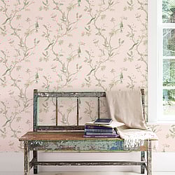 Galerie Wallcoverings Product Code G78493 - Secret Garden Wallpaper Collection -  Classic Bird Trail Design