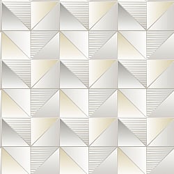 Galerie Wallcoverings Product Code GX37631 - Geometrix Wallpaper Collection - Cream Silver Colours - Cubist Design
