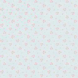 Galerie Wallcoverings Product Code MC61037 - Maison Charme Wallpaper Collection - Blue, Pink Colours - A delicate vintage design inspired by countryside cottage gardens, set on a subtle diamond background. Uniform clusters of detailed roses is distributed in a repetitive pattern to enhance this paper's playful and cute aesthetic. Add to your scheme if you are after a country twist!  Design