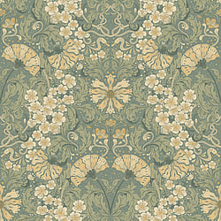 Galerie Wallcoverings Product Code S83113 - Sommarang Wallpaper Collection - Green Colours - Swedish Floral Design