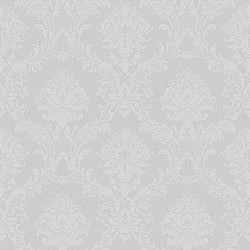 Galerie Wallcoverings Product Code SB37904 - Simply Silks 4 Wallpaper Collection - Metallic Silver Colours - Classic Damask Design