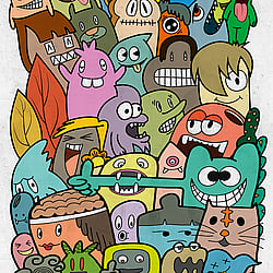 Galerie Wallcoverings Product Code WH45196M - Welcome Home Murals Wallpaper Collection - Multi-coloured Colours - Monster Mashup - Colour Edition Design