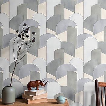 Galerie Wallcoverings Product Code 10155-10 - ELLE Decoration Wallpaper Collection - Grey Silver Beige Colours -  