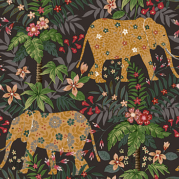 Galerie Wallcoverings Product Code 18549 - Into The Wild Wallpaper Collection - Black Colours -  