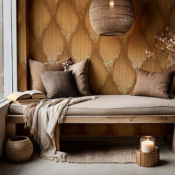Galerie Wallcoverings Product Code 35885 - Fashion Icon Wallpaper Collection - Brown Gold Colours -  