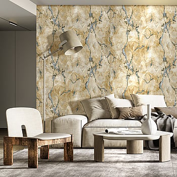 Galerie Wallcoverings Product Code 49356 - Italian Textures 3 Wallpaper Collection - gold blue Colours -  