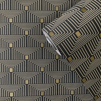 Galerie Wallcoverings Product Code F-PL3006 - Boutique Wallpaper Collection - Black Colours -  