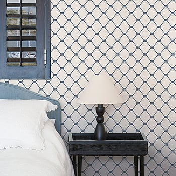 Galerie Wallcoverings Product Code G23345 - Deauville 2 Wallpaper Collection - Marine Blue White Colours -  