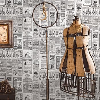 Galerie Wallcoverings Product Code G56143 - Nostalgie Wallpaper Collection - Black Colours -  