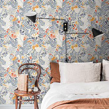 Galerie Wallcoverings Product Code S55013 - Sommarang Wallpaper Collection - Blue Multi-coloured Colours -  