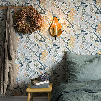 Galerie Wallcoverings Product Code S65103 - Sommarang Wallpaper Collection - White Orange Multi-coloured Colours -  